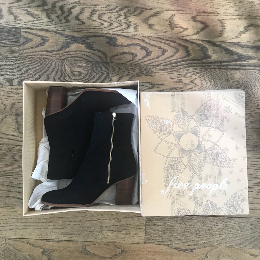 Free people black suede boots